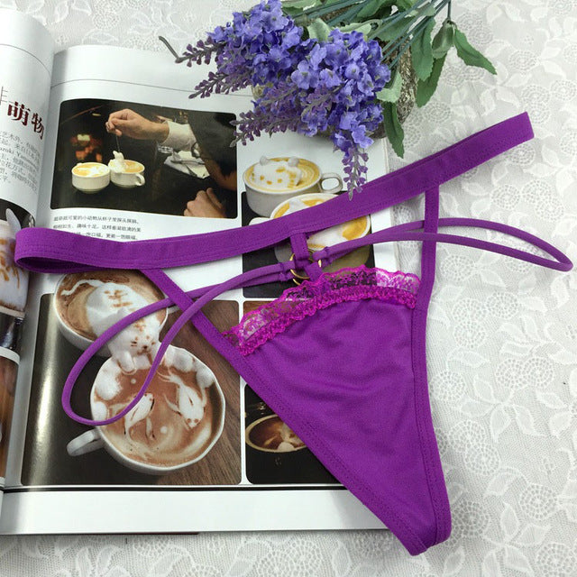 Free Shipping sexy bandage g strings thongs women panties transparent underwear lace briefs erotic g-strings tangas vs lingerie