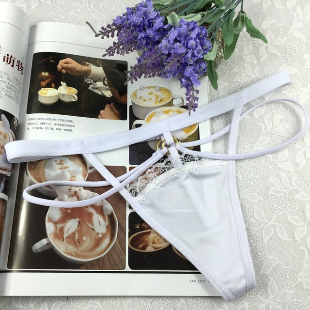 Free Shipping sexy bandage g strings thongs women panties transparent underwear lace briefs erotic g-strings tangas vs lingerie