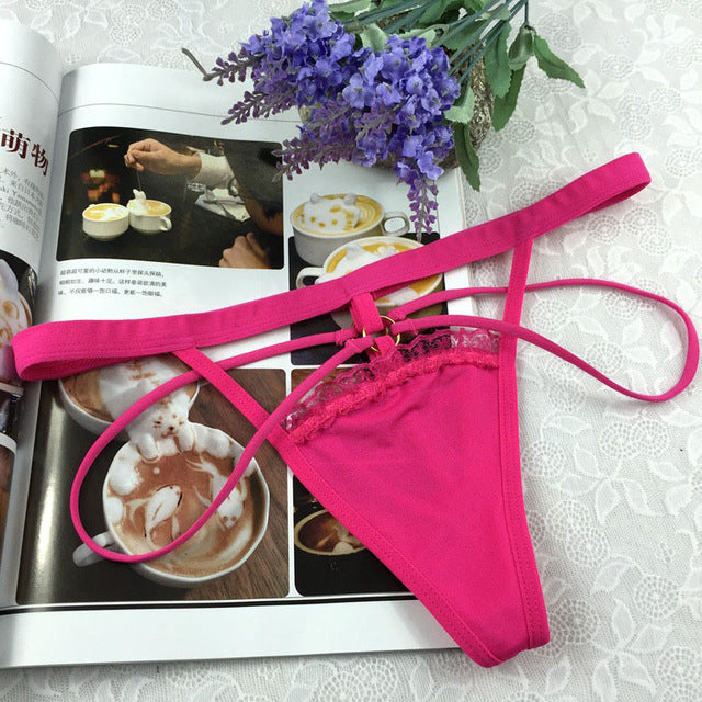 Free Shipping sexy bandage g strings thongs women panties transparent underwear lace briefs erotic g-strings tangas vs lingerie