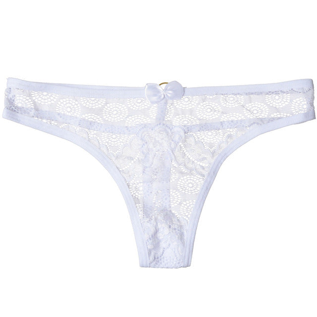 New Arrival Sexy Lace Panties Seamless G-String Hollow Out Transparent Low Waist Underwear for Women