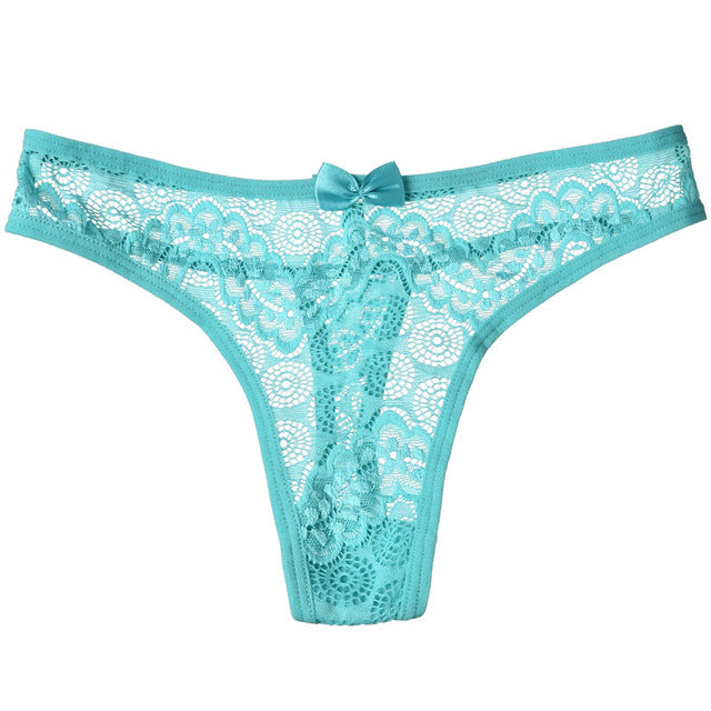 New Arrival Sexy Lace Panties Seamless G-String Hollow Out Transparent Low Waist Underwear for Women