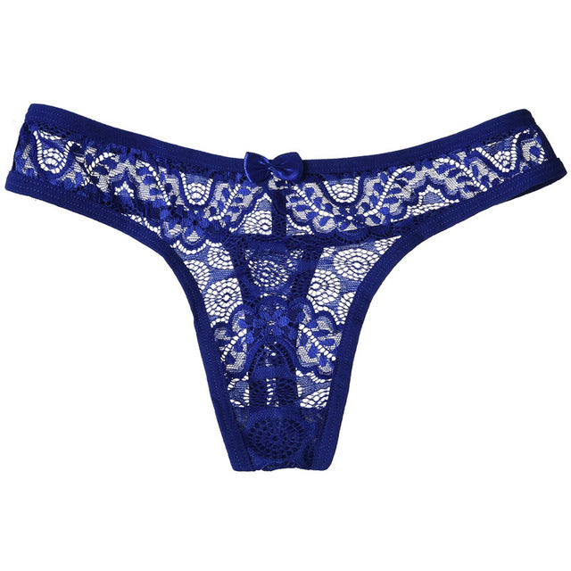 New Arrival Sexy Lace Panties Seamless G-String Hollow Out Transparent Low Waist Underwear for Women