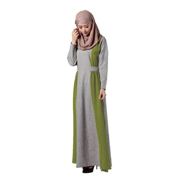 Muslim Islamic Women Prayer Dress Long Sleeve Abaya Dubai Turkish Clothing Vestidos KJ3
