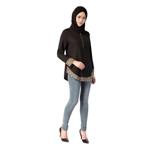Muslim Loose Tops Plus Size For Ramadan Wear Loose Shirt Jacket of Plus Size Ramadan for Arab Turkish Women Clothing