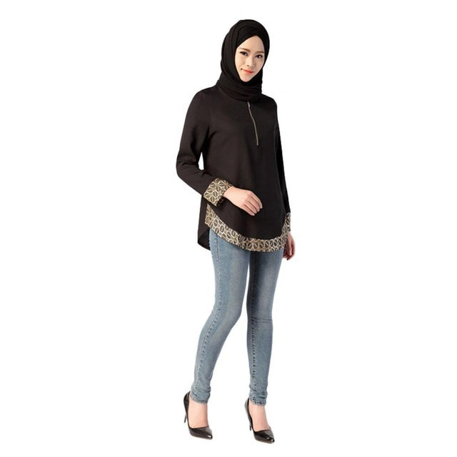 Muslim Loose Tops Plus Size For Ramadan Wear Loose Shirt Jacket of Plus Size Ramadan for Arab Turkish Women Clothing