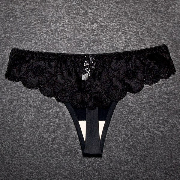 Women Lace Panties Sexy T-back Low Waist Seamless Thongs Breathable Transparent Underwear Temptation Lingerie