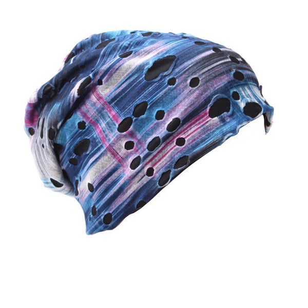 2017 New Arrival Winter Women India Hat Muslim Ruffle Cancer Chemo Hat Beanie Scarf Turban Head Wrap Holes Cap