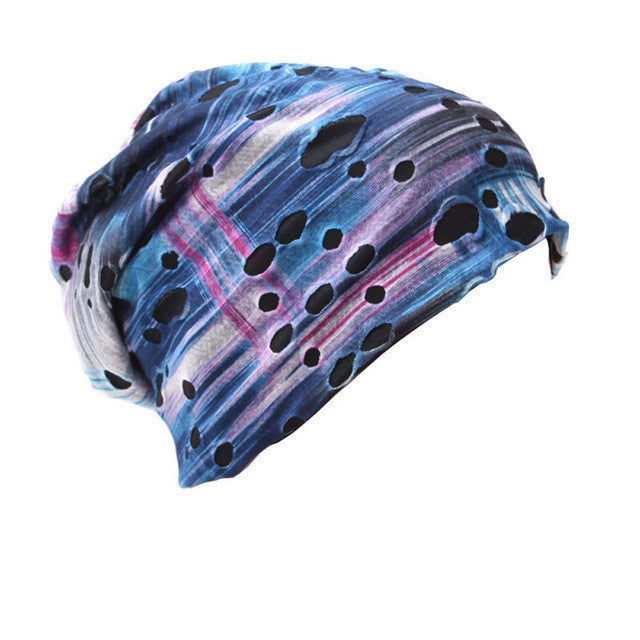 2017 New Arrival Winter Women India Hat Muslim Ruffle Cancer Chemo Hat Beanie Scarf Turban Head Wrap Holes Cap